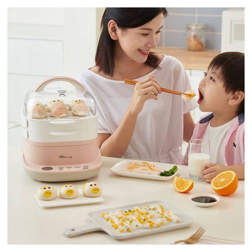 Bear小熊迷你肠粉机电蒸锅CFJ-A30Q3 双层抽屉式 家用多功能
