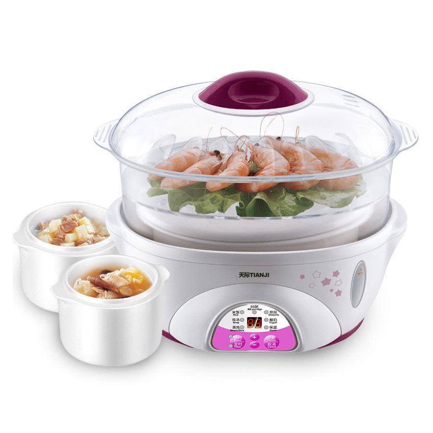 Tianji天际 迷你隔水电炖盅DDZ-16BWS 一锅三胆 蒸炖同步