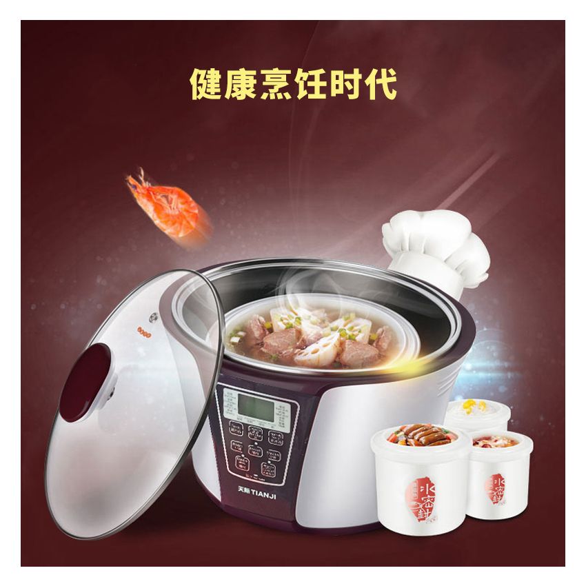 Tianji天际 多功能隔水电炖盅DGD33-32EG 一锅四胆 隔水柔炖