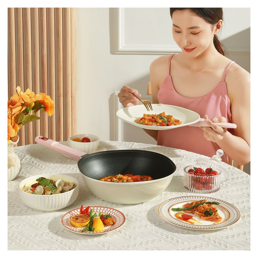 CateMaker卡特马克 花漾系列炒锅GYL-HY26CF 轻巧锅身