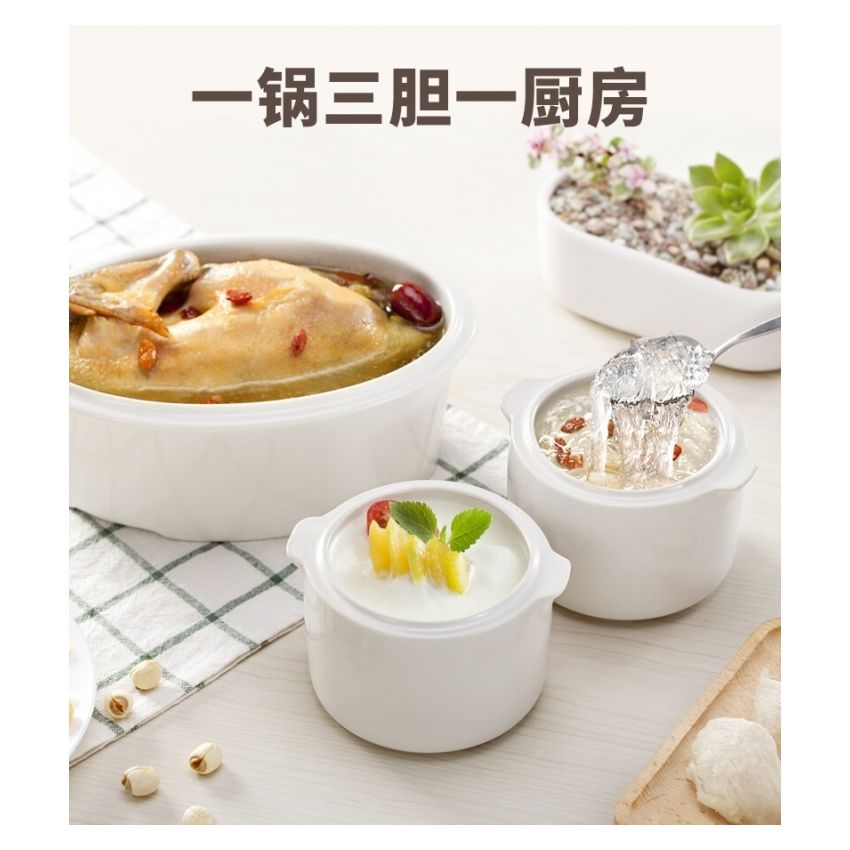 Tianji天际 迷你隔水电炖盅DDZ-16BWS 一锅三胆 蒸炖同步