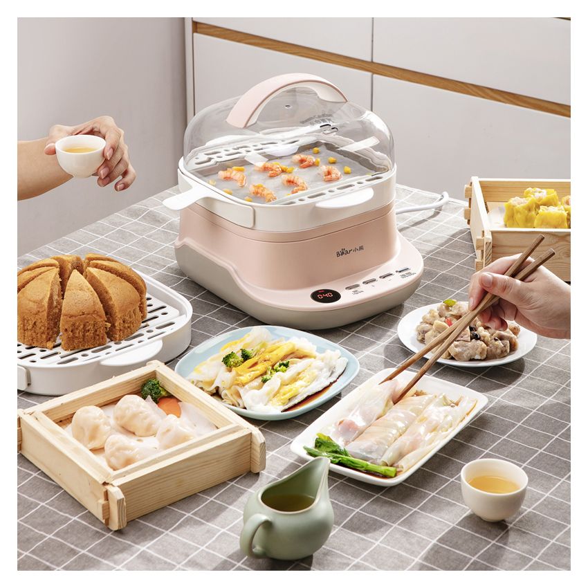 Bear小熊迷你肠粉机电蒸锅CFJ-A30Q3 双层抽屉式 家用多功能