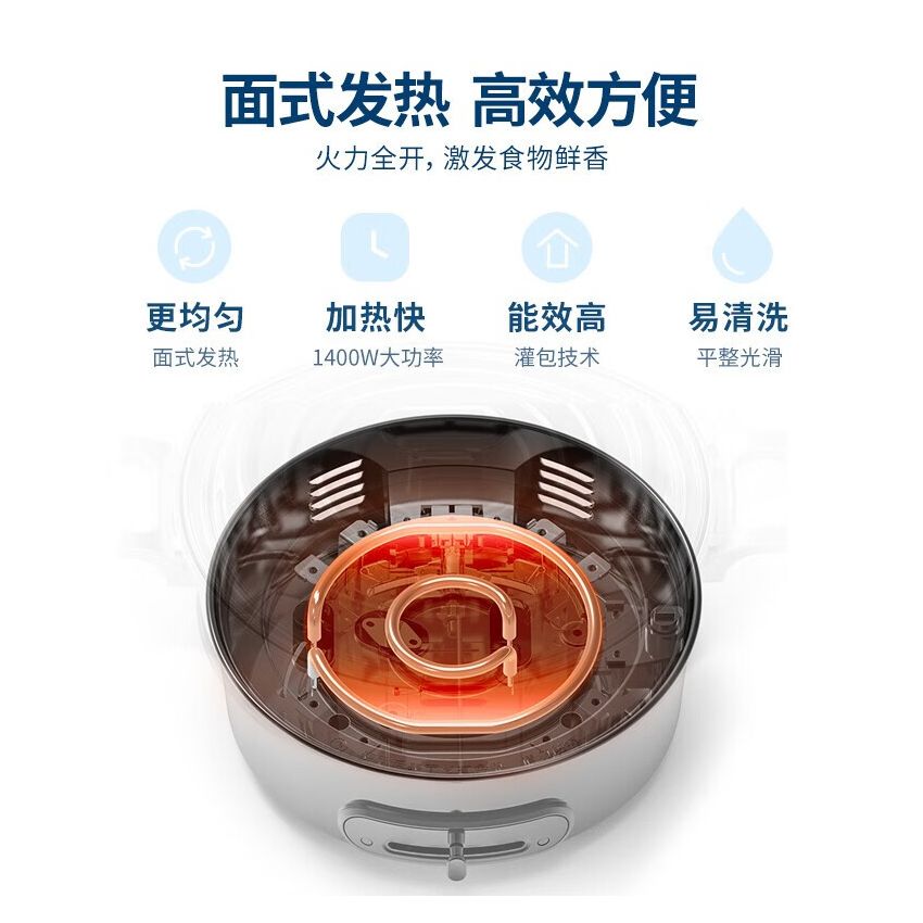 Joydeem 电火锅家用分体式电煮锅烤涮一体多功能电炒锅电烧烤料理锅 3.5L电煮锅
