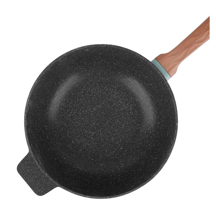 Amercook阿米尔 森林之花系列麦饭石不粘锅炒锅电磁炉燃气通用 30cm炒锅