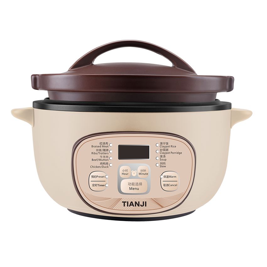Tianji 天际 电炖锅电炖盅 煲汤锅炖汤锅 紫砂内胆立体环绕式加热智能预约可定时 4L