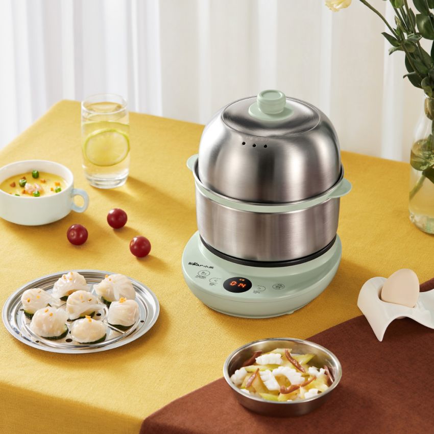 小熊Bear 双层小蒸锅早餐机煮蛋器 9.5小时定时预约多功能早餐神器