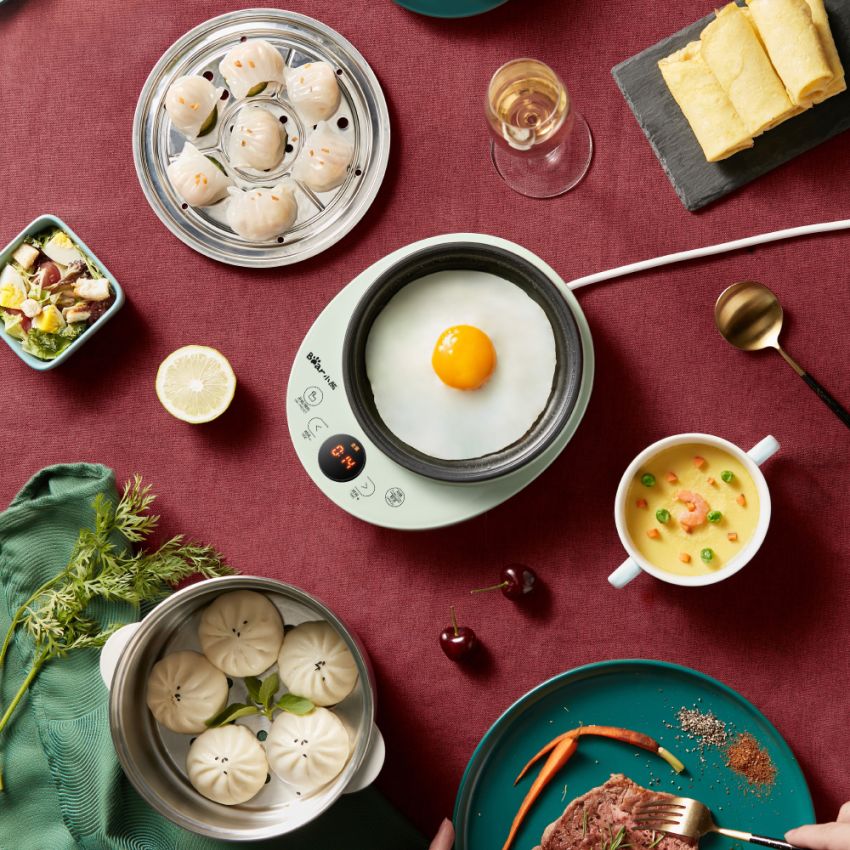 小熊Bear 双层小蒸锅早餐机煮蛋器 9.5小时定时预约多功能早餐神器