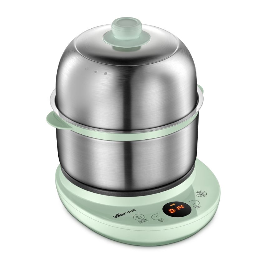 小熊Bear 双层小蒸锅早餐机煮蛋器 9.5小时定时预约多功能早餐神器