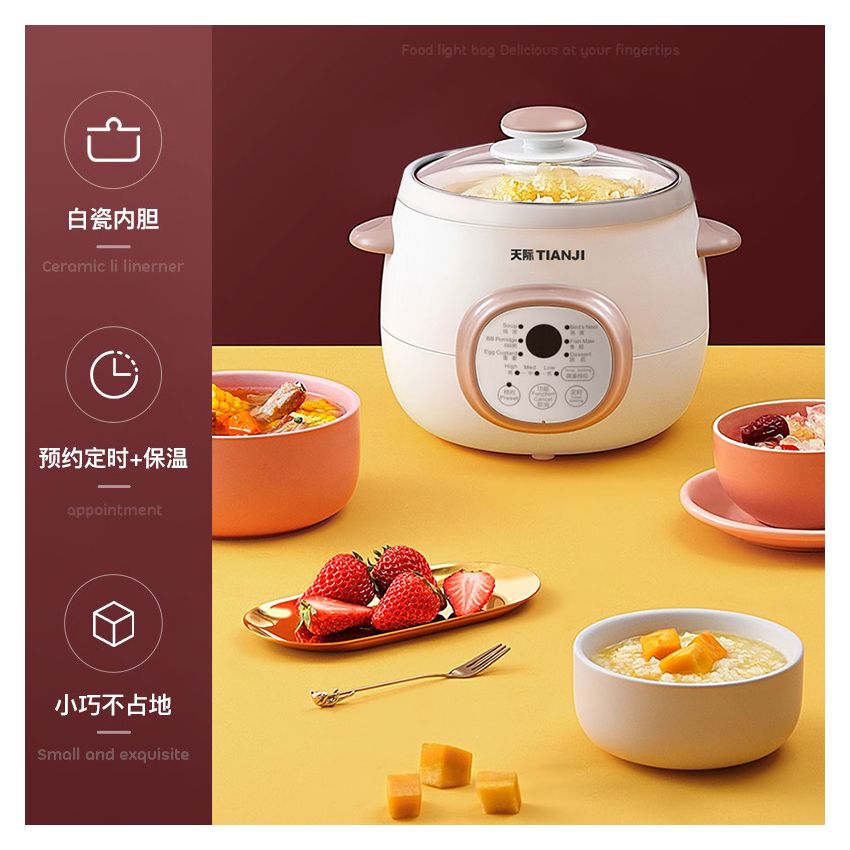 Tianji天际 微电脑隔水电炖盅 DGD10-10BAG 全瓷内胆 母婴适用