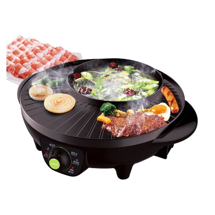 Liven利仁 多用途涮烤一体锅SK-J3201A 快速加热 不粘电烤盘